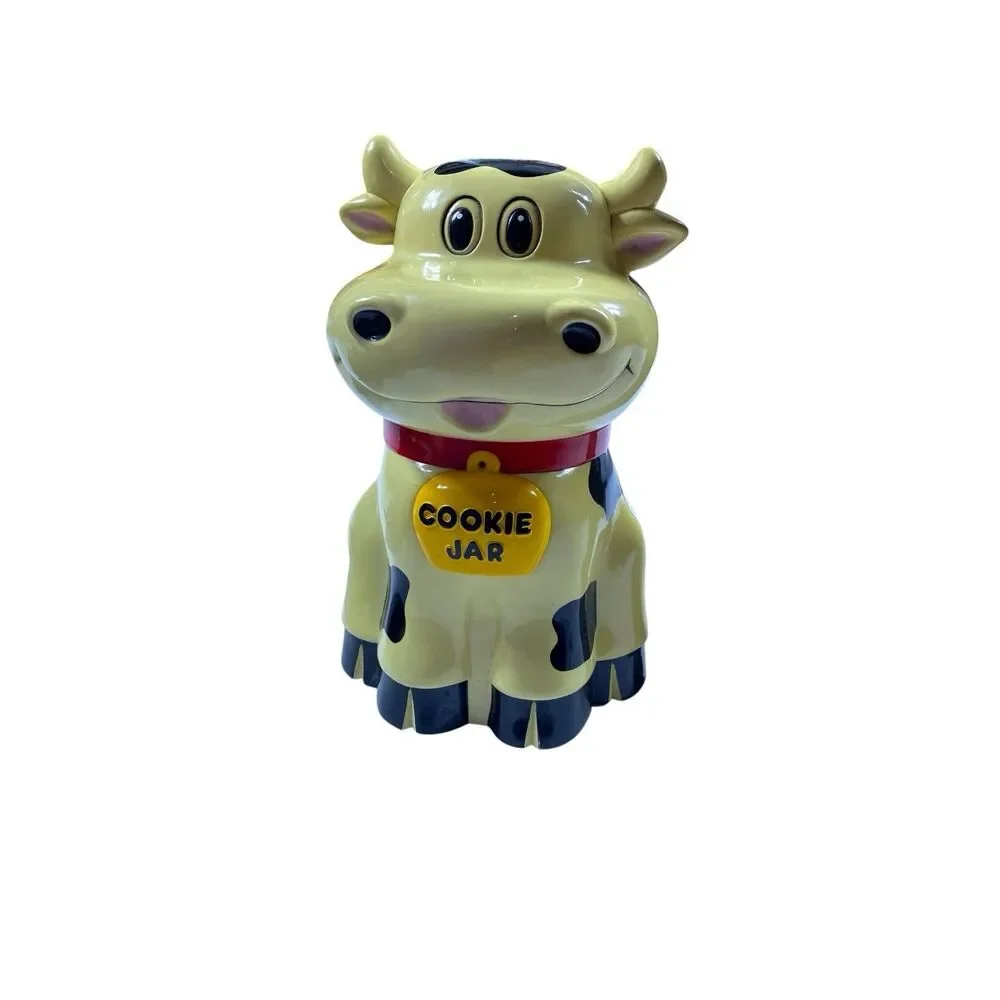 Vtg Mooing Cow Cookie Jar 1992 Fun-Damental Too Happy Cow Not Working Parts Only